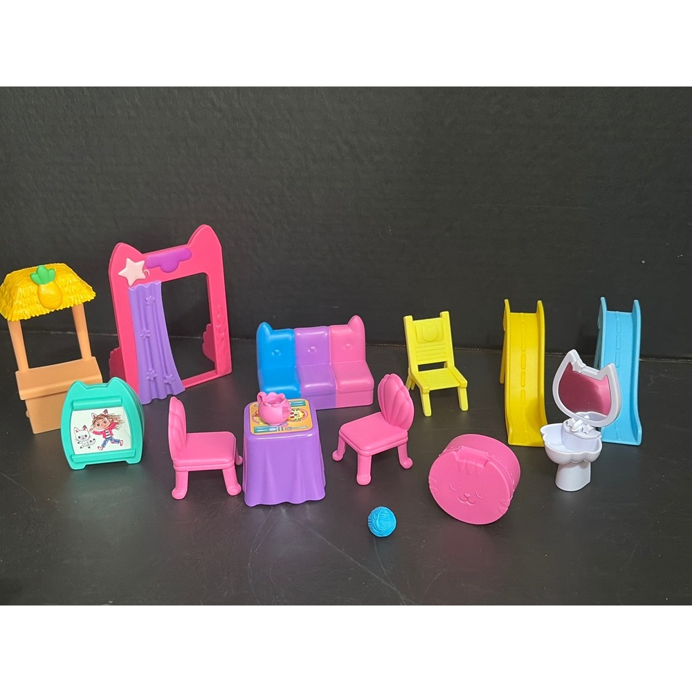 Gabbys Dollhouse Furniture Accessory Replacement Lot Slides Sofa Table Vanity